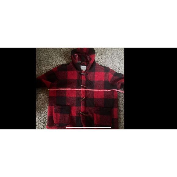NWT Sabrina Lauren Heavy buffalo plaid, plush jacket ￼with pockets double closur - Picture 11 of 13